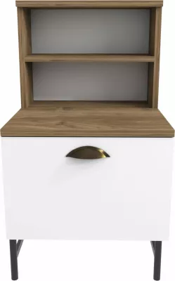 Komodinë nate Skye Decor, ngjyrë arre dhe e bardhë, Cressi