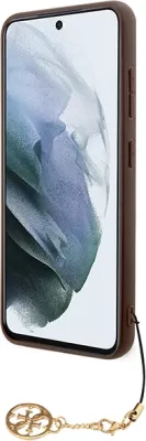 Mbështjellës Guess 4G Charms Collection për Samsung Galaxy A35, Kafe