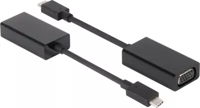 Adapter USB-C në VGA Club 3D, aktiv, 0.15m, i zi