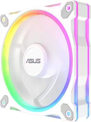 Set ventilatorë ASUS Prime MR120 Fan ARGB, 12 cm, për kasë, Bardhë, 3 copë