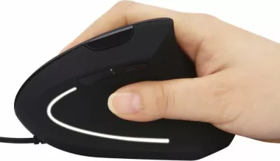 Maus vertikal me kabllo SANDBERG 630-14, ergonomik, USB-A, 6 butona, 800-2400 DPI, kabllo 1.5 m, i zi