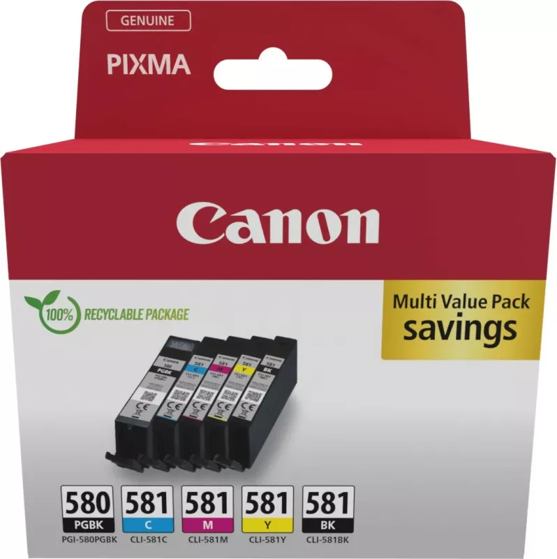 Multipak Canon 2078C007, 5.6 ml, 5 copë, Ngjyra të ndryshme