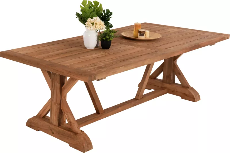 Tavolinë kopshti FH5964, 240x100x75H cm, dru teak i ricikluar