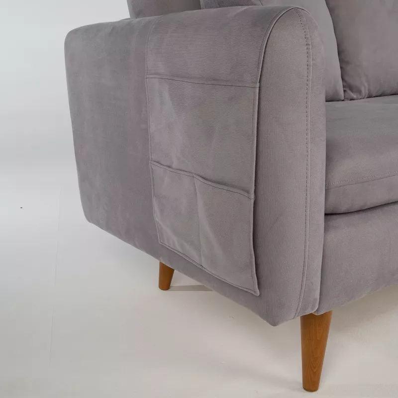 Divan treshe Atelier del Sofa, Sofia, ngjyrë gri
