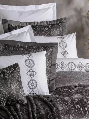 Set dhome gjumi dopio Valeria, anthracite-bardhë