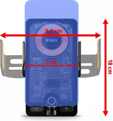 Mbajtës pasiv për celular/tablet Xblitz FX7 EXCLUSIVE, për makinë, i zi