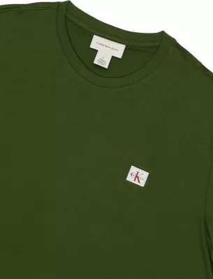 Maicë për meshkuj Calvin Klein Jeans SS Badge 30S Jersey LV04RC272G, ulliri e gjelbër [Madhësia: S]