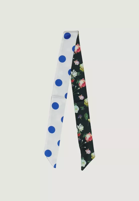Fular për femra I am Foulard Floreale, blu navy
