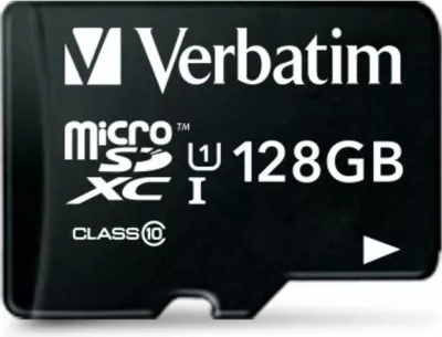 Kartë memorie microSDXC Verbatim Premium 128GB Class 10 UHS-I/U1 (44085), me adapter, e zezë