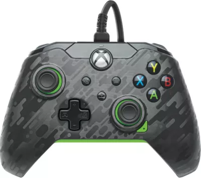 Kontroller i telit PDP Xbox Carbon, kabllo 2.5 m, 3.5 mm jack, kompatibil me Xbox Series X|S/Xbox One/Windows 10/11, Carbon/Neon Green