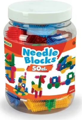 Set blloqe ndërtimi Wader Hedgehog Blocks 50 copë, shumëngjyrëshe