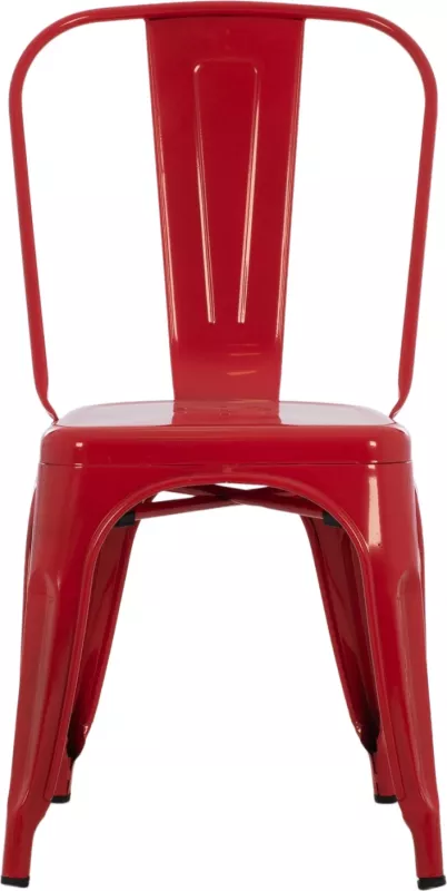 Karrige për ngrënie Melita FH8641.04 metalike, ngjyrë e kuqe, 43x50x82H cm