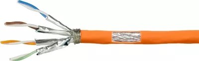 Kabëll LogiLink CPV0060, Cat7, 100 m, portokalli