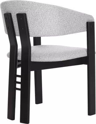 Karrige për ngrënie ZARRA FH9970.02 dru gome ngjyrë zezë-gri e lehtë 55,5x59x81,5Hcm., set prej 2 copë