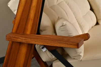 Karrige lëkundëse treshe për kopsht, ngjyrë bezhë, Skye Decor, Sia 2400