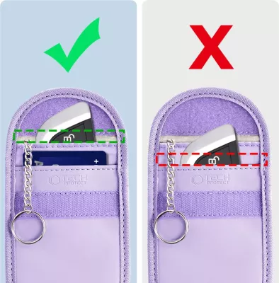 Mbështjellës çelësi makine Tech-Protect KLR100, bllokim RFID, vjollcë