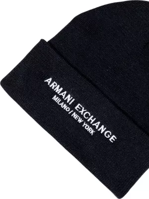 Kapelë beanie për meshkuj Armani Exchange XM001637 AF16950, e zezë