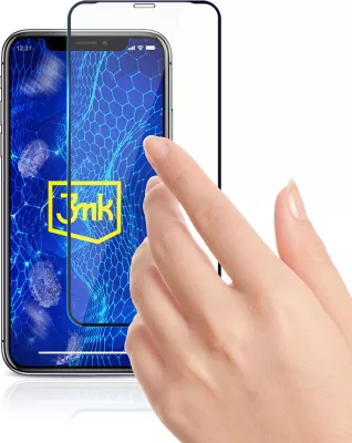 Xham mbrojtës 3mk HardGlass Max Lite për iPhone X, i zi