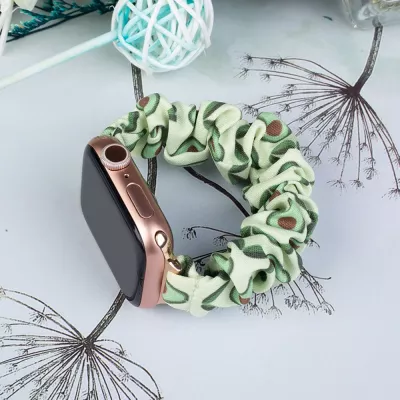 Rrip tekstili për Apple Watch Hurtel, model avokado, elastik, i gjelbër