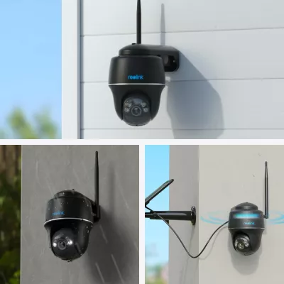 Kamerë Reolink Argus B430-B, 5MP, Wi-Fi, Pan & Tilt, Detektim Personi/Mjeti/Kafshe, Vizion Nata me Ngjyra, IP64, e Zezë