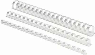 spirale plastike për lidhje dokumentesh Fellowes 10 mm, 41-55 faqe, 100 copë, e bardhë