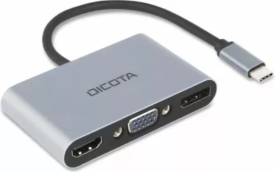Docking station DICOTA D32064, USB Type-C, Silver