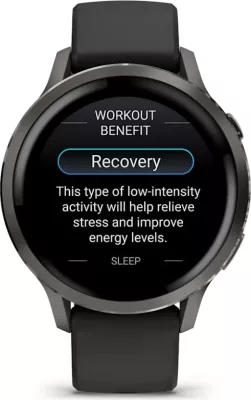 Smartwatch Garmin Venu® 4, Slate/Black Silicone Band, 41 mm