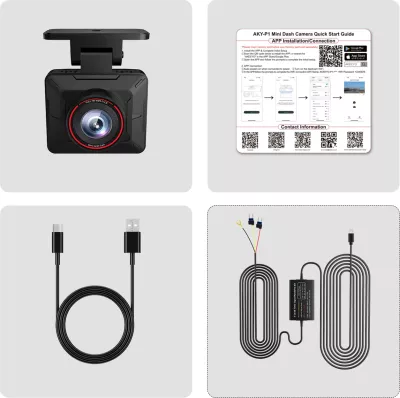 Kamerë makine AKEEYO P1 FullHD 30fps, 120°, WiFi 2.4G, USB-C, e zezë