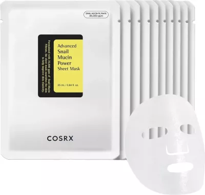Maskë fytyre për femra COSRX Advanced Snail Mucin Power Sheet Mask, 10 copë