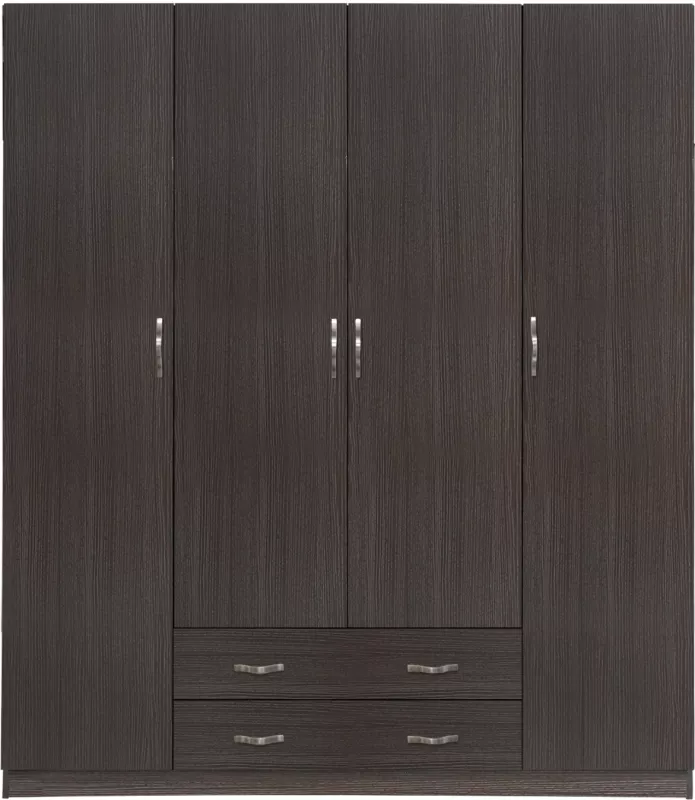 Dollap 4 dyer me 2 sirtarë 200x55.5x180Η FH353.01 Zebrano