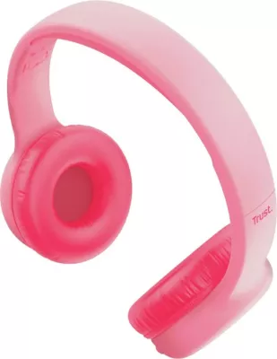 Kufje Trust Nouna, me ose pa kabllo, USB Type-C, Bluetooth, Rozë