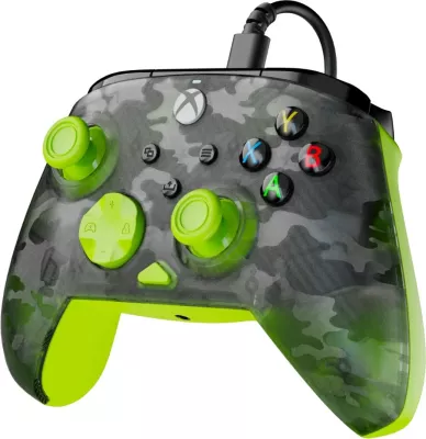 Kontroller me kabllo Turtle Beach Rematch Core për Xbox/PC, Camo zi/verdhe