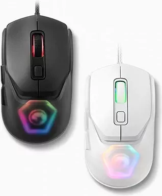 Maus gaming Marvo Fit Lite G1, wired, RGB, 12000 DPI, i bardhë