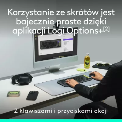 Tastierë dhe maus Logitech POP ICON Combo, grafit