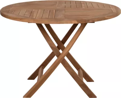 Tavolinë e rrumbullakët palosëse KENDALL FH9543 dru teak ngjyrë natyrale Φ106x73,5Hcm