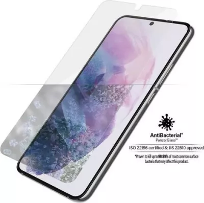 Xham mbrojtës PanzerGlass E2E Microfracture për Samsung Galaxy S22, me kornizë të zezë