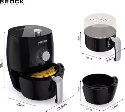 Fritezë me ajër Brock AFM 3501 BK 3.5L 1500W, e zezë