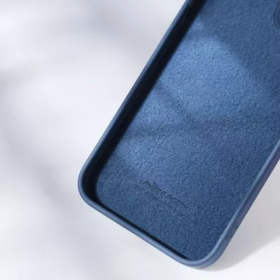 Mbështjellës Nillkin CamShield Silky Silicone për iPhone 14 Pro, me mbrojtëse kamere, Blu