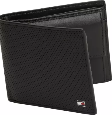 Portofol për meshkuj Tommy Hilfiger TH Element Mini CC Wallet AM0AM14790, i zi