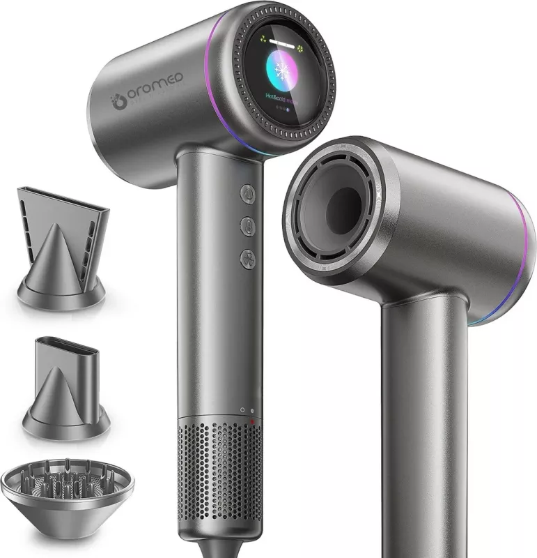 Tharëse flokësh Oromed ORO-F1 SONIC, 1600 W, LCD, Argjendtë