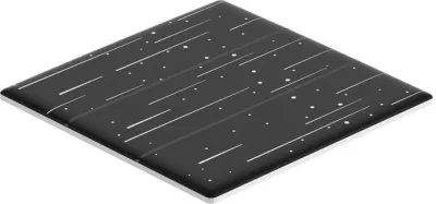 Kapak dekorativ Sonoff T5-3C-86-star për çelës të mençur me prekje, plastikë, i zi