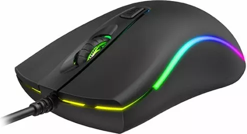 Maus HAVIT HV-MS72 USB optik me kabllo, 800-1200 DPI, RGB, i zi