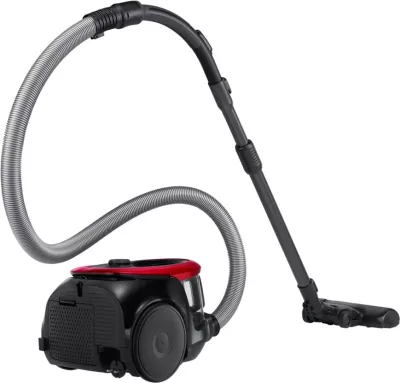 Fshesë me korrent cilindrike Samsung VC07M2110SR/GE, 1.5 L, 700 W, pa qese, e zezë me të kuqe