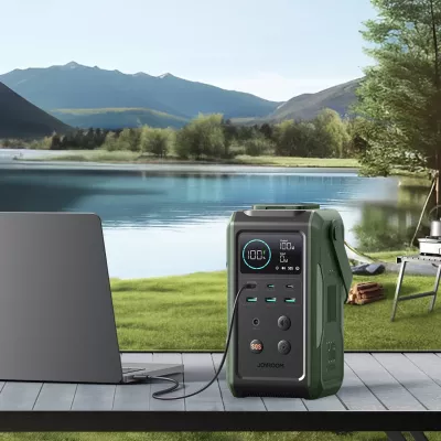 powerbank Joyroom JR-PBF10 75000mAh 100W 3x USB-C 3x USB-A me elektrik palosës dhe dorezë, e gjelbër