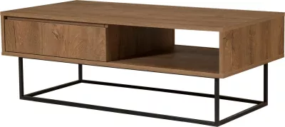 Set mobiljesh për dhomë dite, Skye Decor, Laxus Takım 6, ngjyrë arrë dhe e zezë
