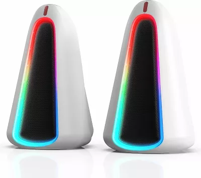 Altoparlantë Marvo Monka Zilla SG-500 2x3W RGB, të bardha, set 2 copë