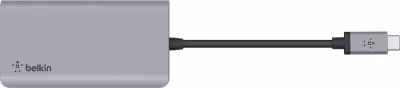 Adapter Belkin USB-C 4-in-1 Multiport, Silver