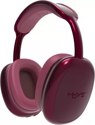 Kufje MOYE Stellar Bluetooth 5.3 me mikrofon, bateri 300 mAh (deri 36 orë), e kuqe e errët