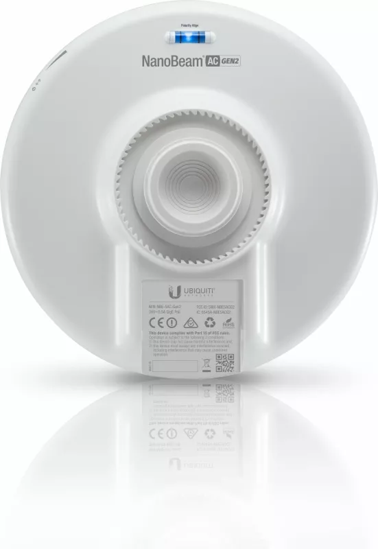 Network bridge Ubiquiti NanoBeam 5AC Gen 2, 450 Mbit/s, Wi-Fi, Ethernet LAN, White