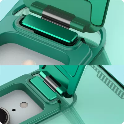 Mbështjellës Nillkin Iceblade Prop për iPhone 16e, me kapak kamere dhe stand, Gjelbër